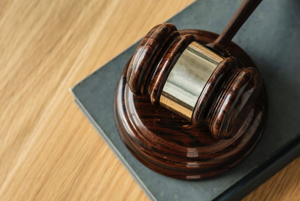 gavel in courtroom