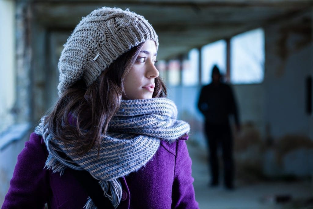 A man follows and stalked a woman
