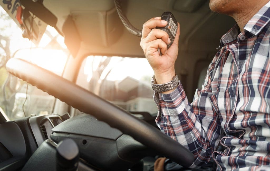 A man with his CDL operates a truck