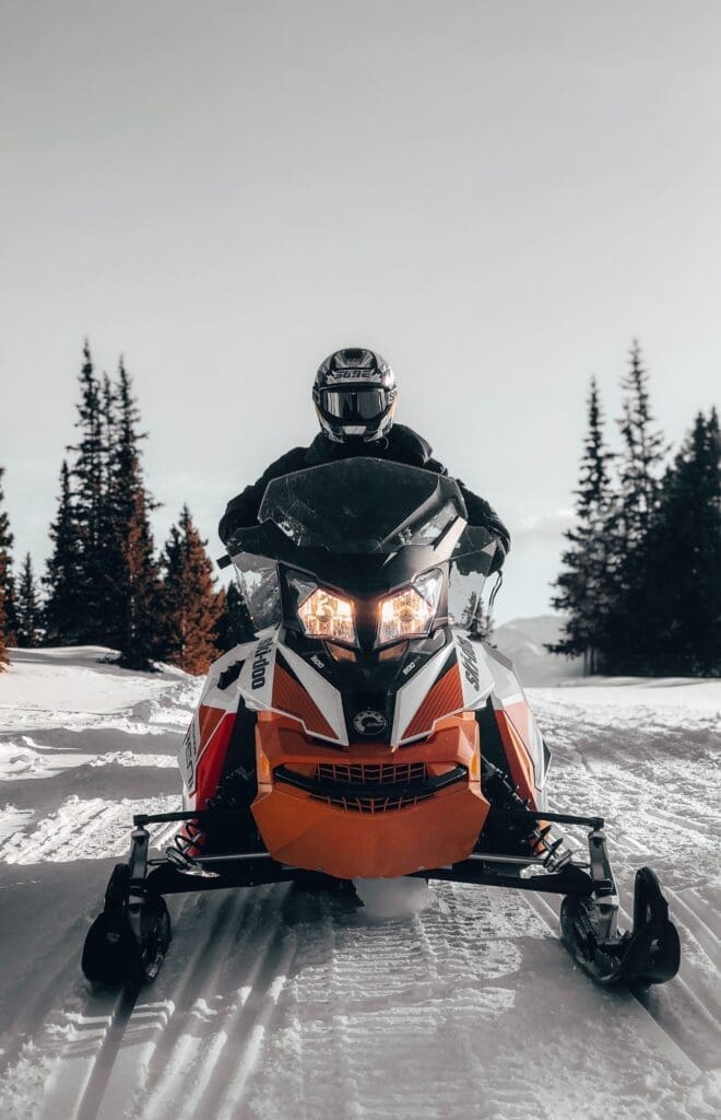 A man operates a snowmobile while intoxicated