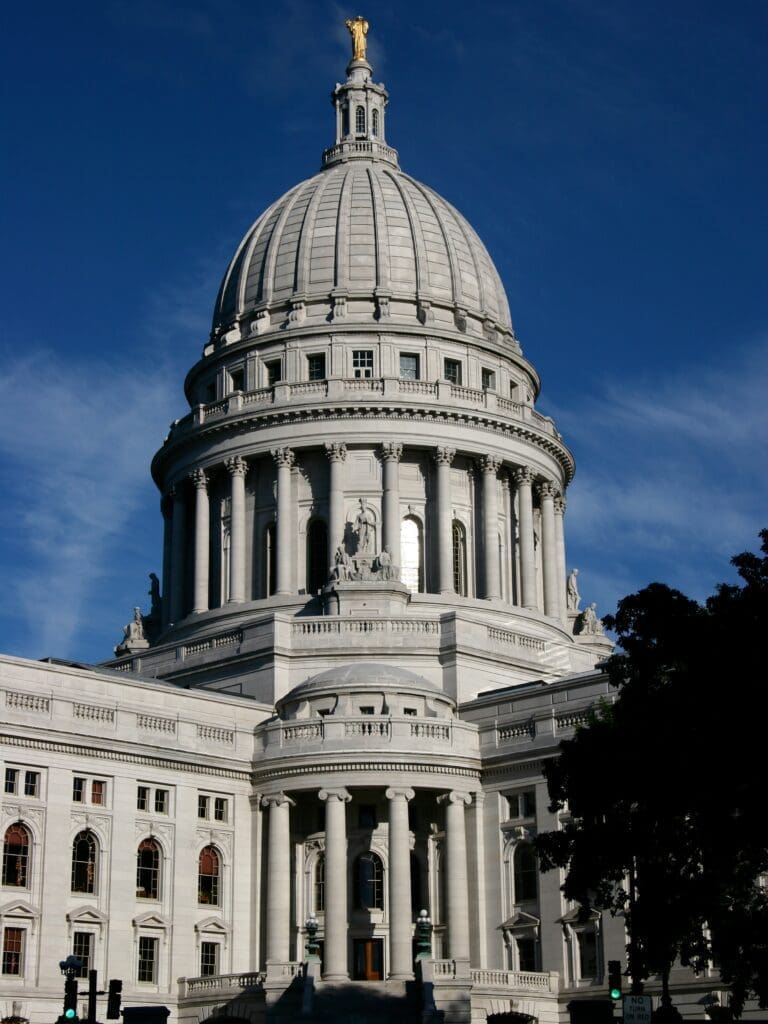 carrying a firearm in a public building defense lawyers The Wisconsin State Capitol building.