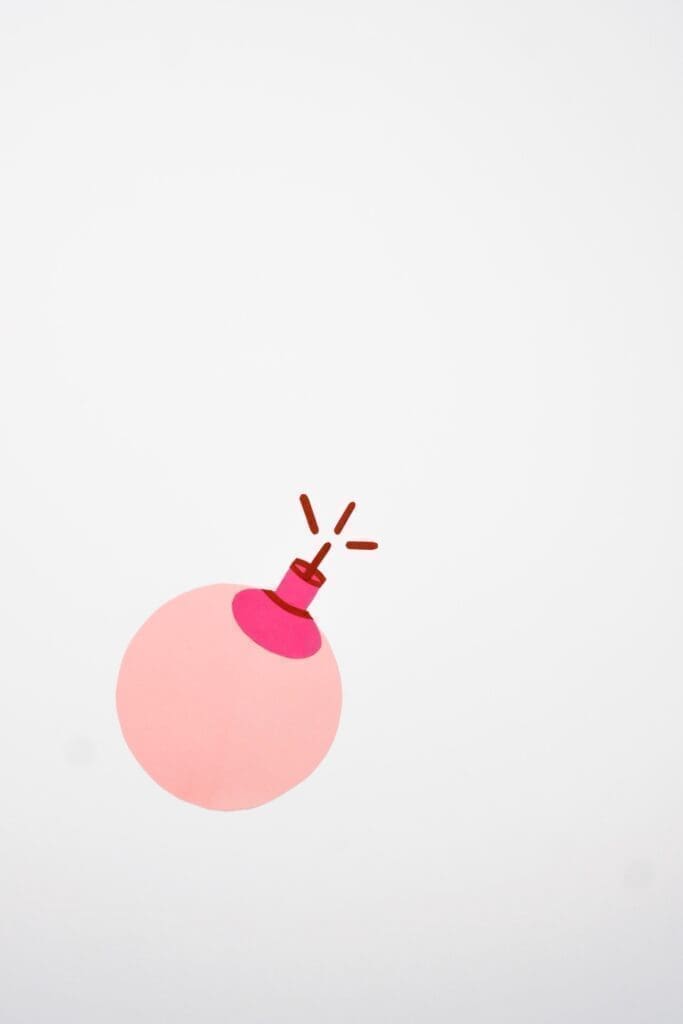 An animated bomb